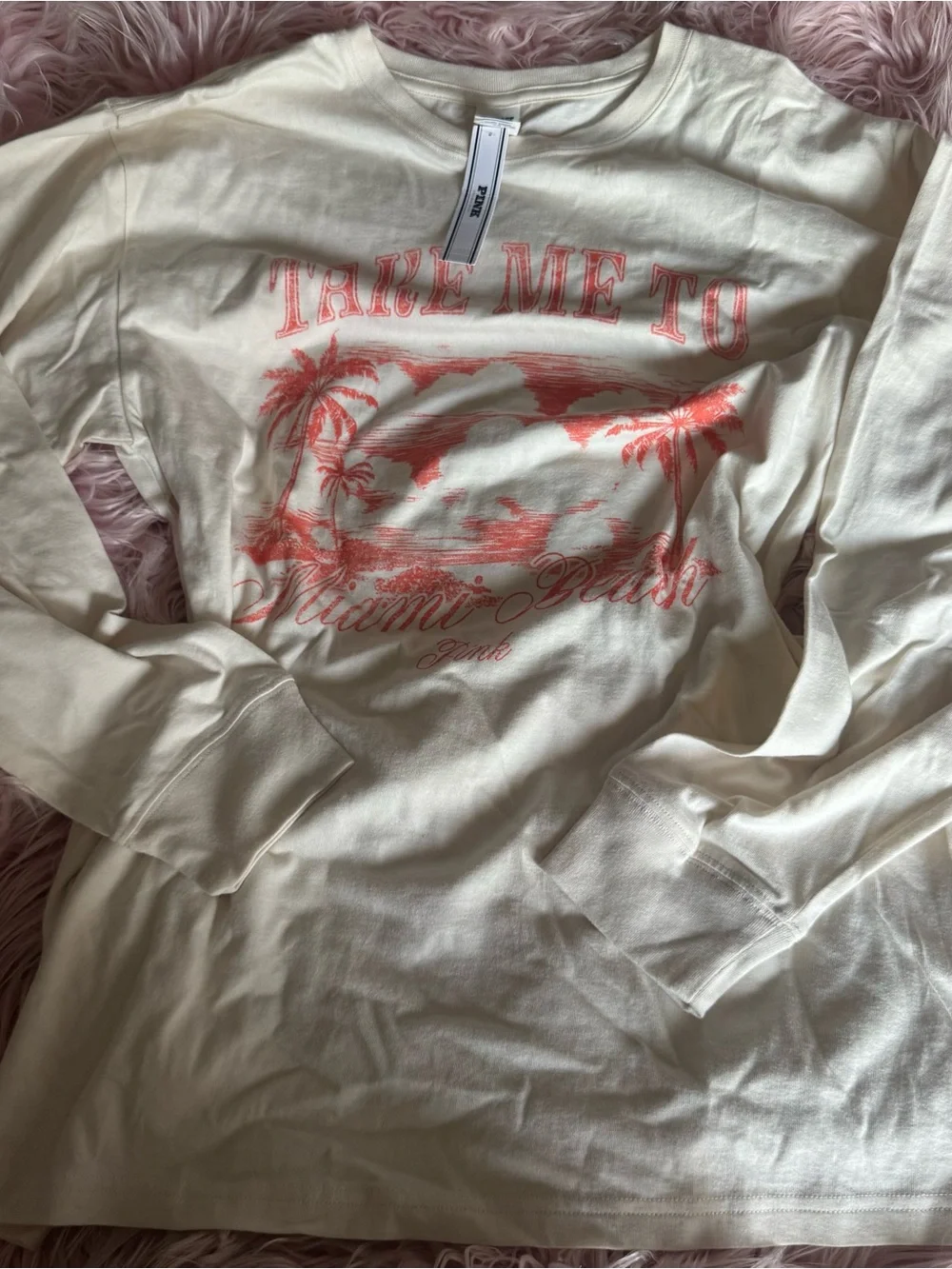 Victoria’s Secret PINK Long Sleeve Miami Beach Shirt SZ: S - Picture 1 of 7